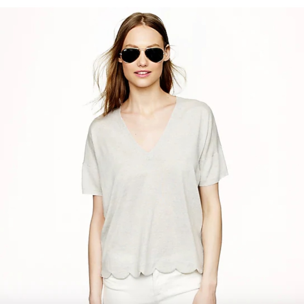 EUC J Crew Scallop sweater